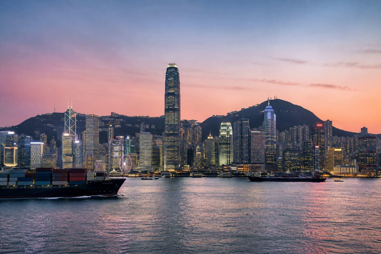 Hong Kong harbour — regional trade hub for industrial equipment
